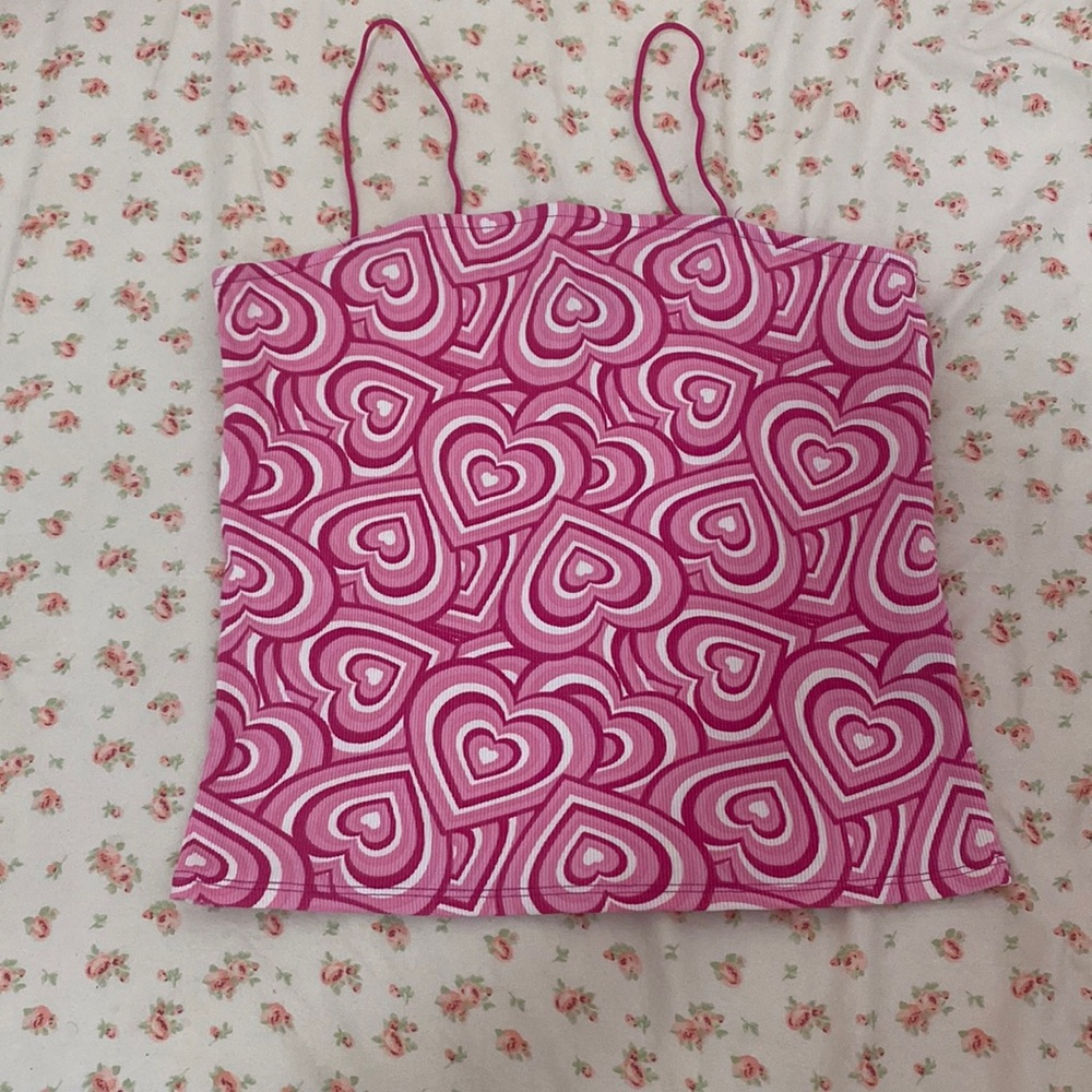 Pink Heart tank top